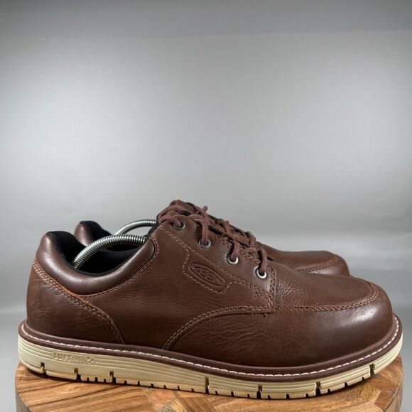 Keen Utility San Jose Oxford Shoes Brown Soft Toe Work Mens 13 M - Picture 1 of 8